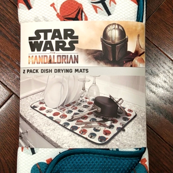 Star Wars The Mandalorian Dish Drying Mats 2 pack - Picture 2 of 7